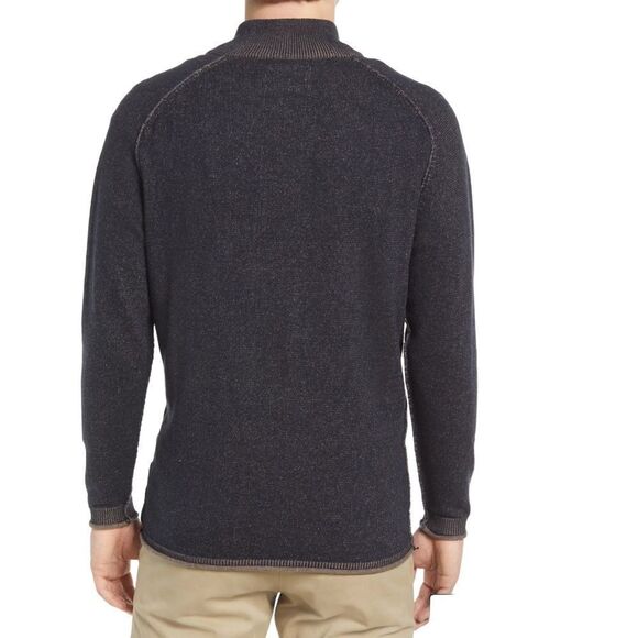 The Normal Brand Navy Jimmy Quarter Zip Sweater - Picture 3 of 14
